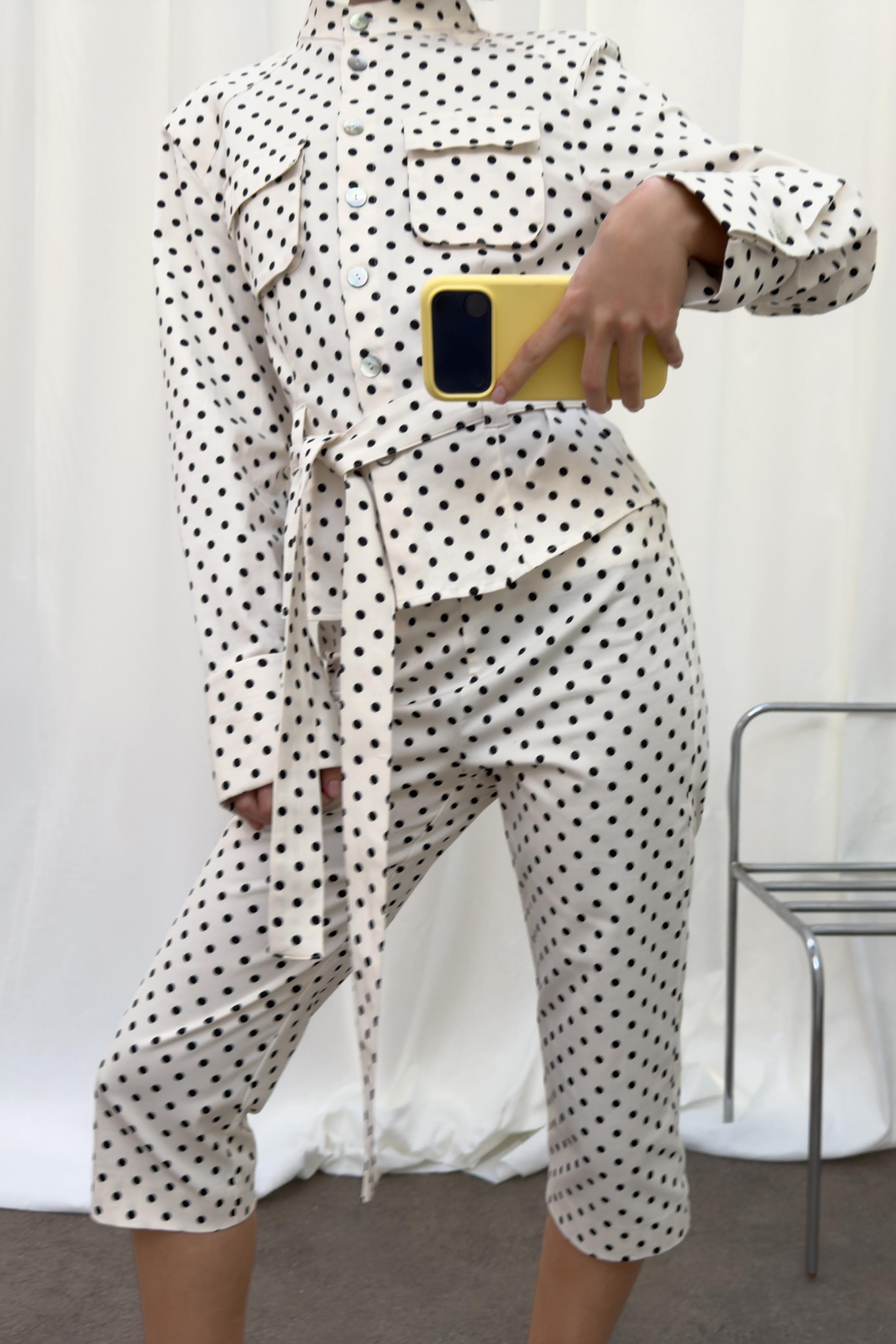 POLKA DOT CAPRI PANTS